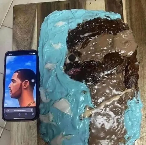 Drake Side Profile Cake Fail