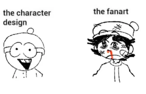 The Character Design Versus Fanart