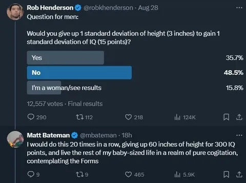 Give Up Height for IQ