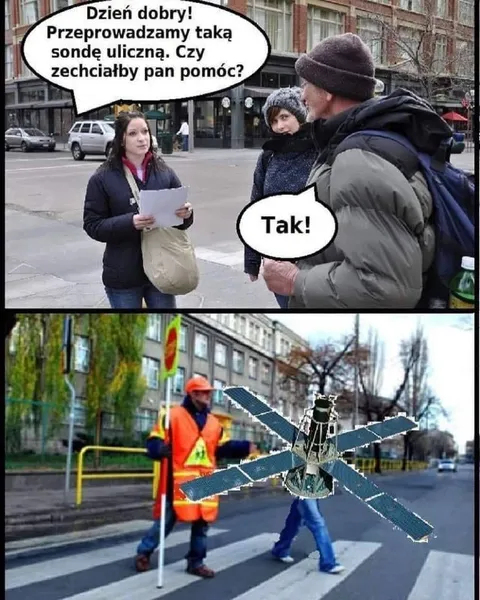 Uliczna sonda z satelitą