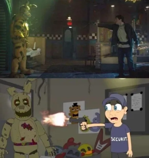 Security Guard Shoots the Monster
