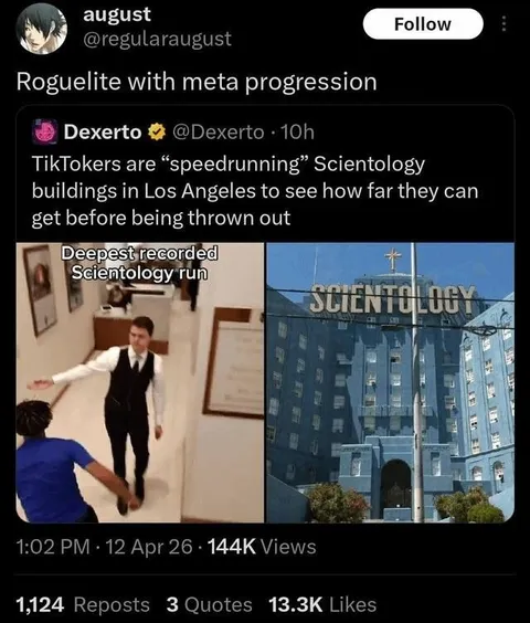 Deepest Scientology Run