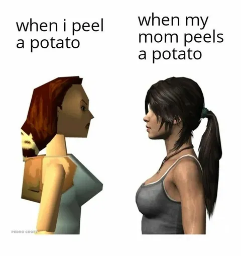 When Mom Peels the Potato