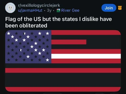 US Flag Without Hated States