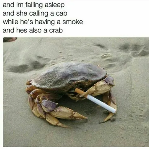 Crab Having a Smoke