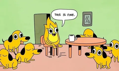 This Is Fine Cartoon Dogs