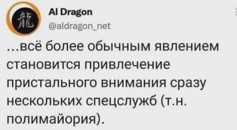 Привлечение внимания спецслужб