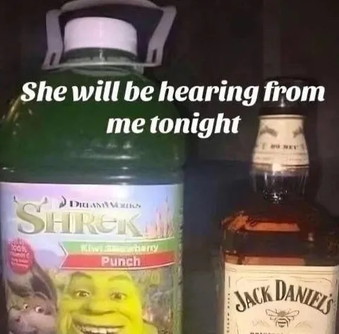 Shrek Punch and Jack Daniel's