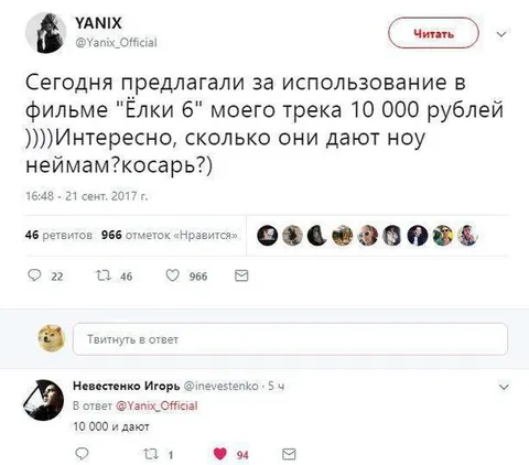 Десять тысяч за трек
