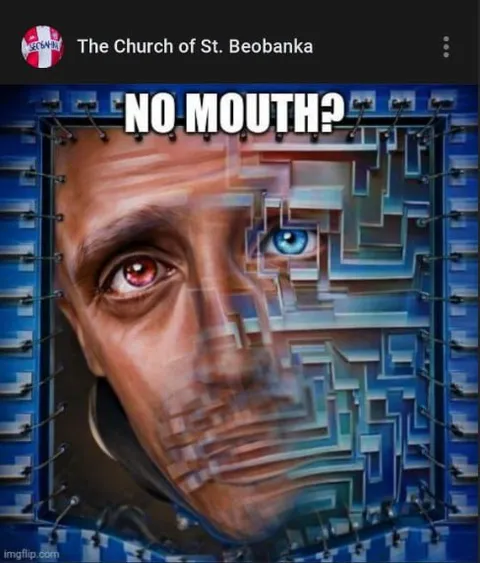 No Mouth Surreal Face