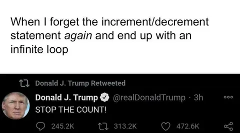 Infinite Loop Stop the Count