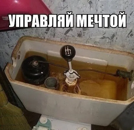Управляй мечтой в туалете