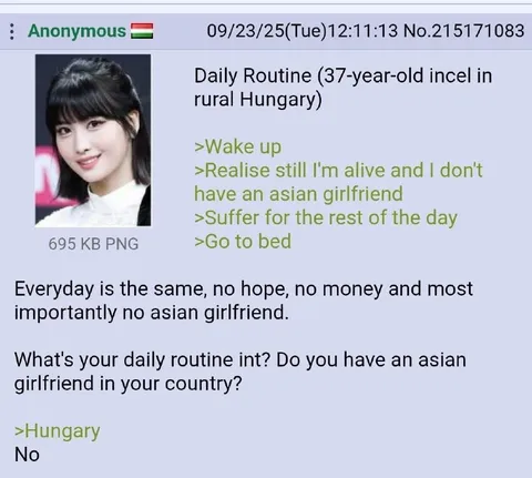 Daily Routine of a 37-Year-Old Incel
