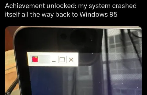 System Crashed Back to Windows 95