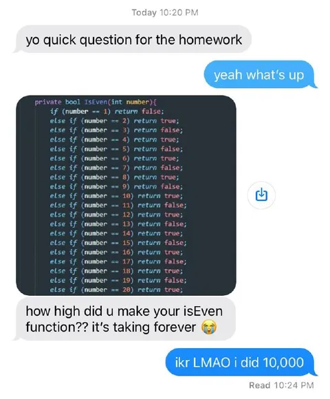 10,000-Line IsEven Function
