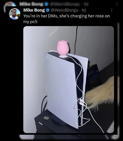 Charging Her Rose on My PS5