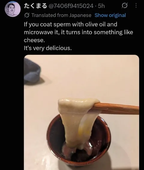 Semen Turns Into Cheese