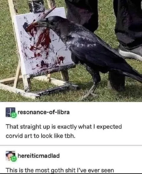 Goth Corvid Art