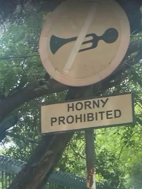 Horny Prohibited Sign