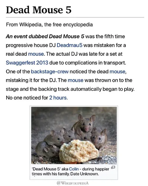Dead Mouse 5 Wikipedia Hoax