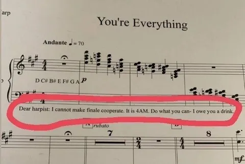 Dear Harpist, It Is 4AM