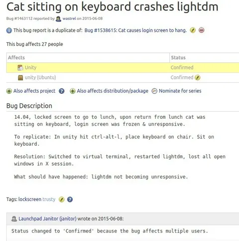 Cat Crashes Lightdm by Sitting on Keyboard