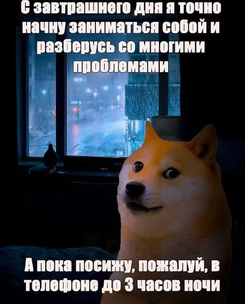 Начну заниматься собой завтра