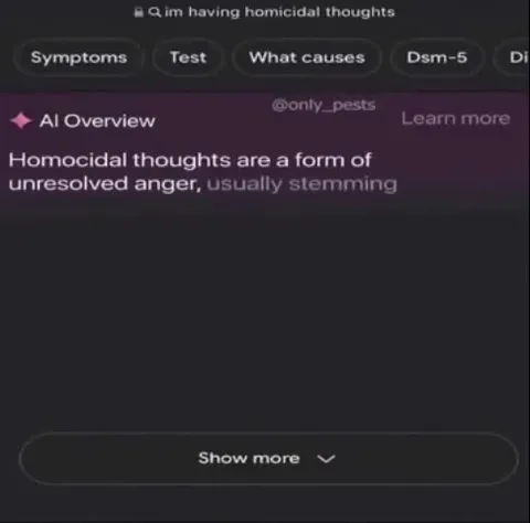 AI Explains Homicidal Thoughts