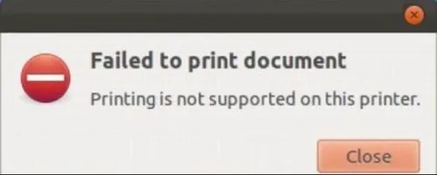 Failed to Print Document