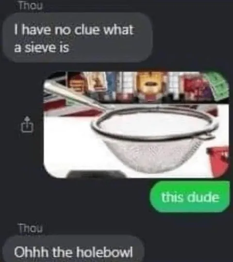 The Holebowl Sieve Confusion