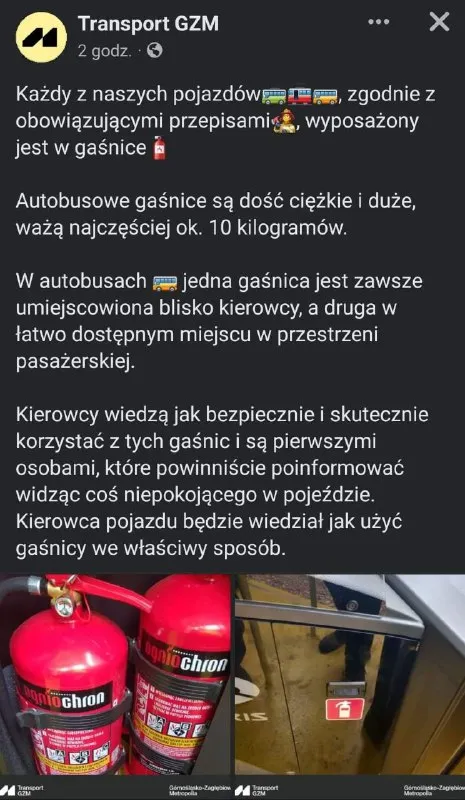 Gaśnice w każdym pojeździe