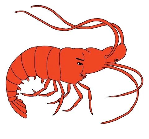 Красный рак с усами