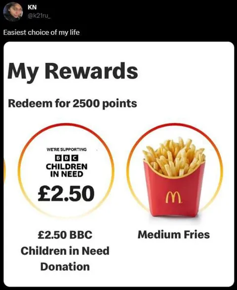 McDonald’s Fries Over Charity