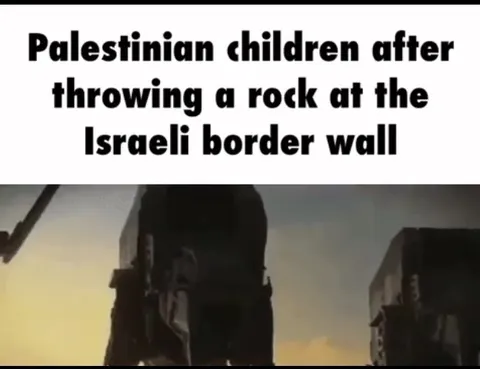 Palestinian Children Throwing Rocks