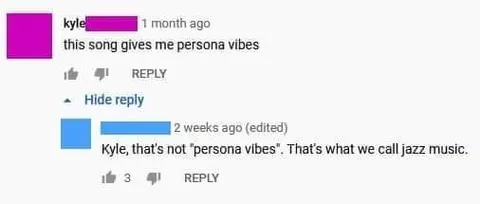 Persona Vibes Jazz Comment