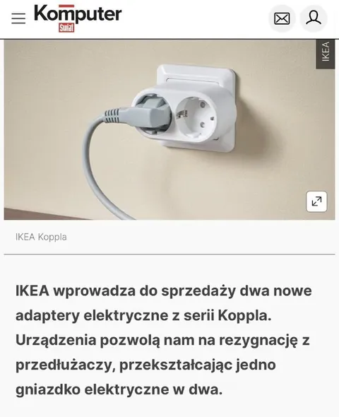 IKEA dzieli jedno gniazdko na dwa