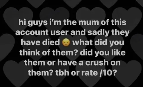 Mum Announces Account User Died