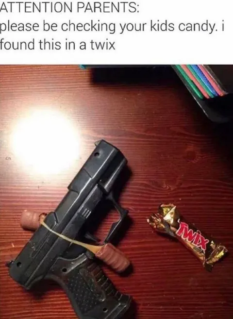 Gun Hidden in Twix Bar