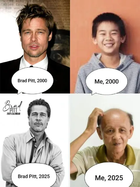 Brad Pitt vs Me: 2000 and 2025
