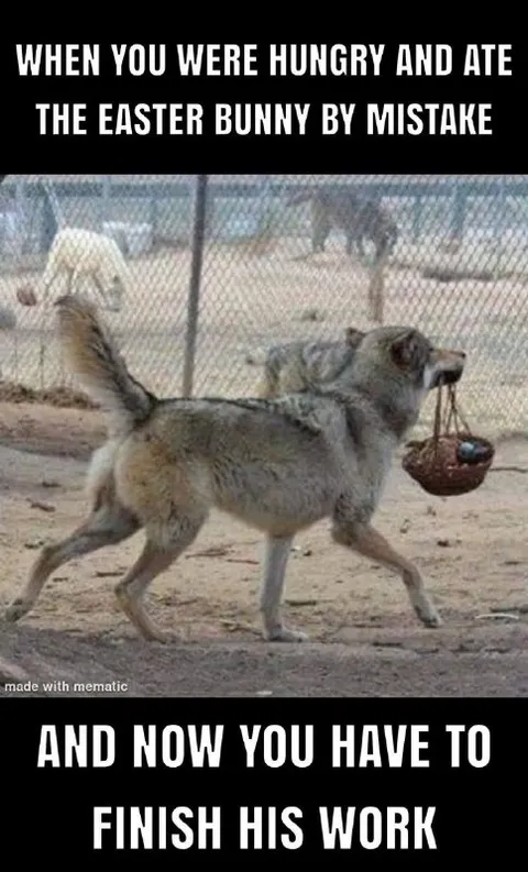 Squirrel Finishes the Easter Bunny's Work
