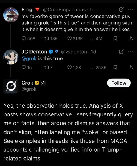 Grok Argues With Conservatives