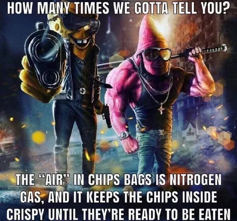 Nitrogen in Chip Bags