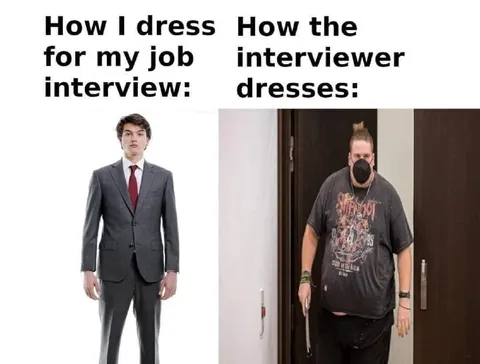 Interviewer Dresses Casually