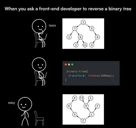 Front-End Developer Reverses a Binary Tree