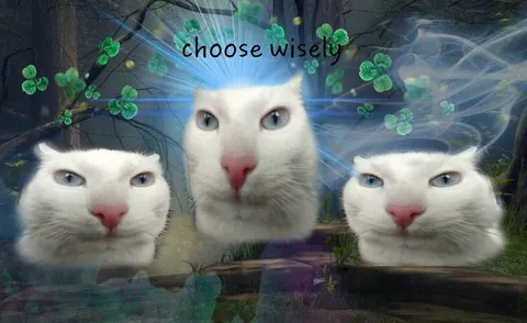 Choose Wisely Cat Trio