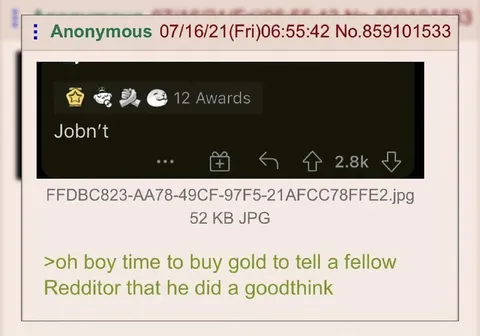 Jobn't Reddit Gold