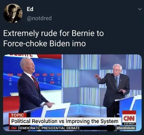Bernie Force-Chokes Biden