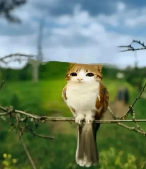 Кот на ветке