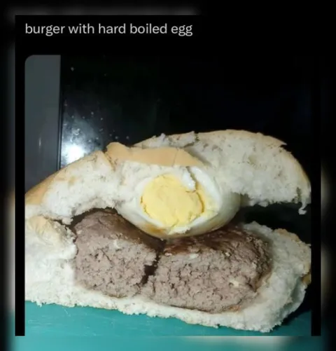 Burger with Hard-Boiled Egg