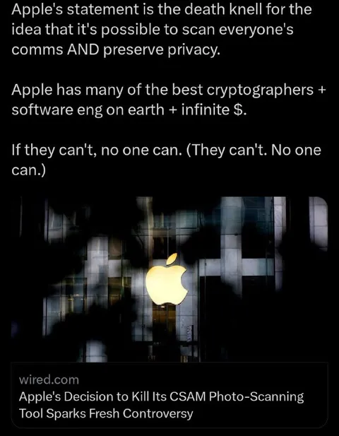 Apple Privacy Scanning Is Impossible